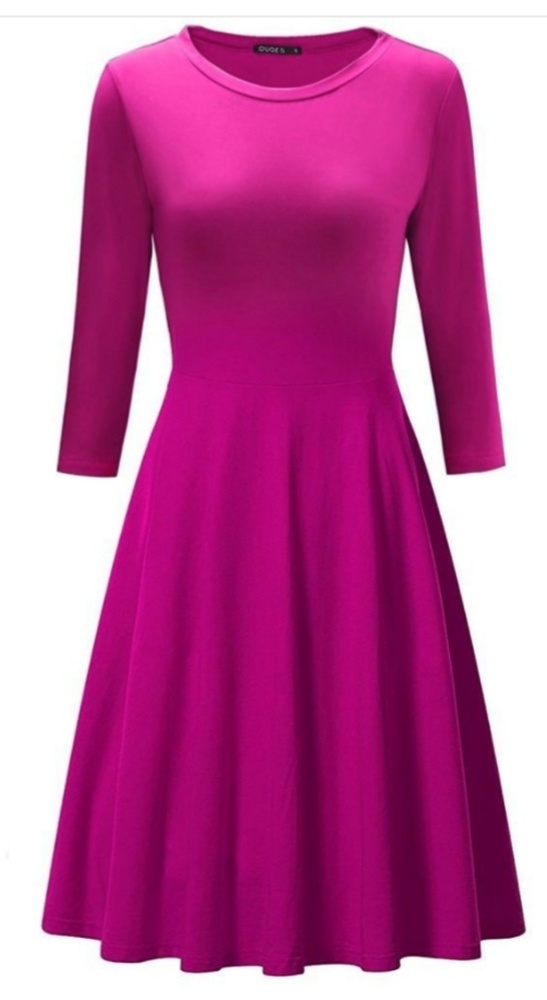 Ouges 3/4 Sleeve Fit and Flare. Size large.